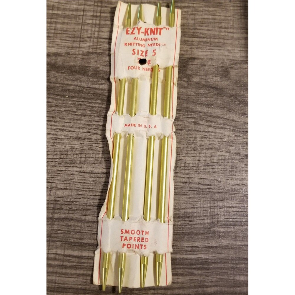 Vintage ezy knit size 5 knitting needles set of 4